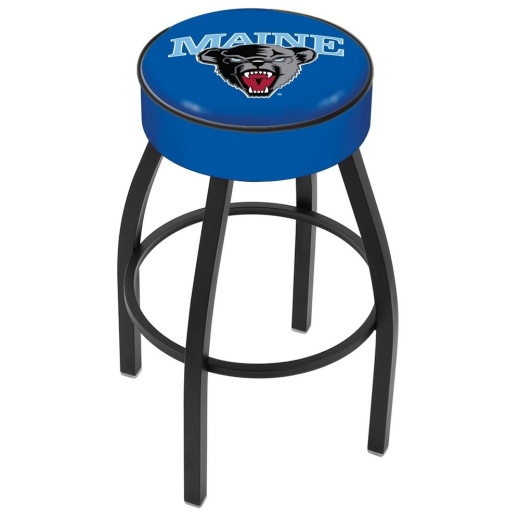 L8b1 4" Maine Cushion Seat With Black Wrinkle Base Swivel Bar Stool By Holland Bar Stool Company