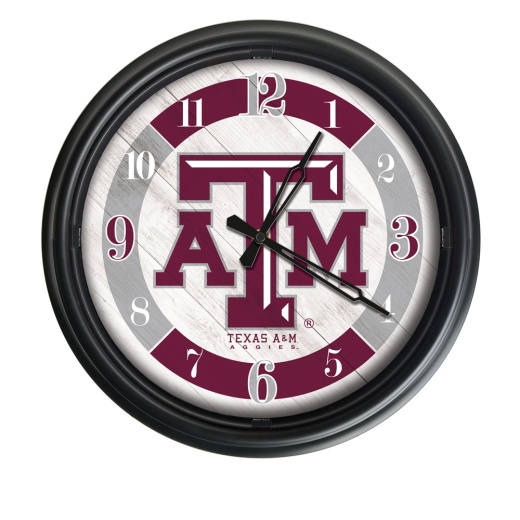 Texas A&M Indoor/Outdoor Led Wall Clock By Holland Bar Stool Co