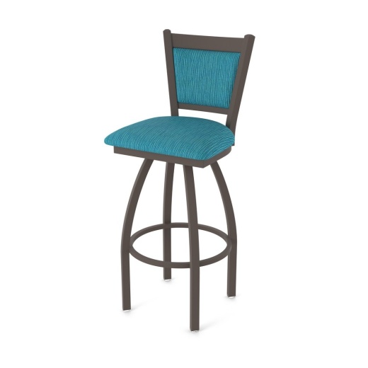 870 Hadleigh Swivel Stool With Bronze Finish And Graph Tidal Seat And Back