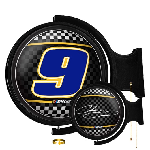 Chase Elliott: Original Round Rotating Lighted Wall Sign