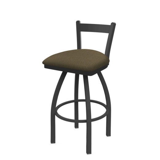821 Catalina Low Back Swivel Stool With Pewter Finish And Graph Cork Seat