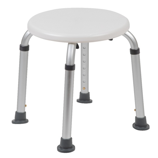 Hercules Series Toolfree And Quick Assembly, 300 Lb. Capacity, Adjustable White Bath & Shower Stool