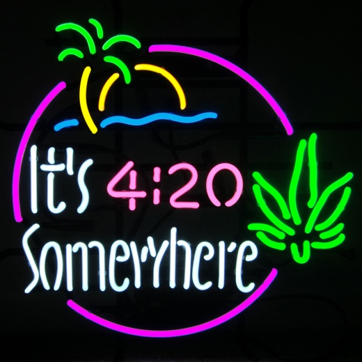 It's 420 Somewhere Island Neon Sign