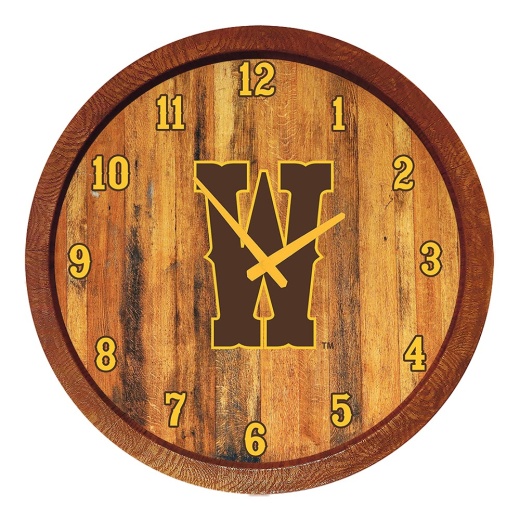 University Of Wyoming Cowboys 20" Barrel Team Logo Wall Clock