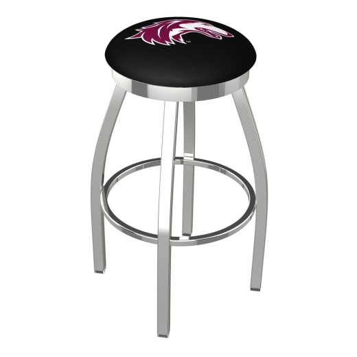 L8c2c Chrome Southern Illinois Swivel Bar Stool With Accent Ring By Holland Bar Stool Company