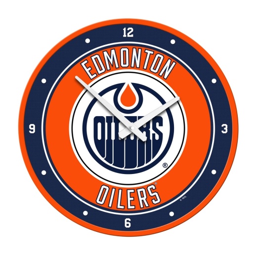 Edmonton Oilers: Modern Disc Wall Clock