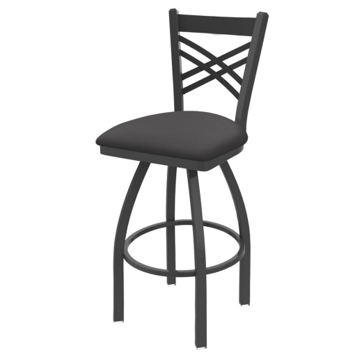 820 Catalina Swivel Stool With Pewter Finish And Canter Storm Seat