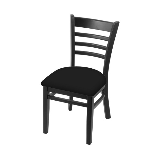 3140 18" Chair With Black Finish And Black Vinyl Seat