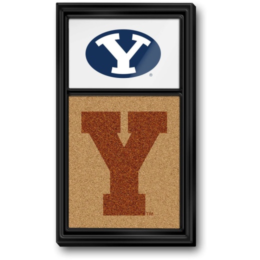 Byu Cougars: Dual Ys Cork Note Board