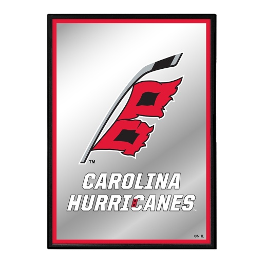 Carolina Hurricanes: Logo Framed Mirrored Wall Sign