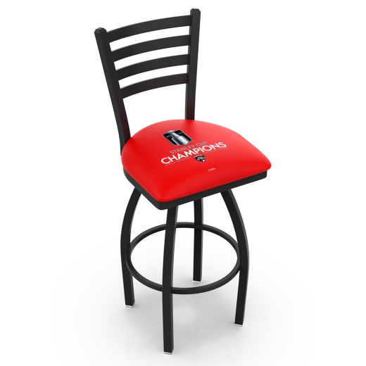 L014 Florida Panthers 2024 Stanley Cup Swivel Stool With Black Wrinkle Finish By Holland Stool Co