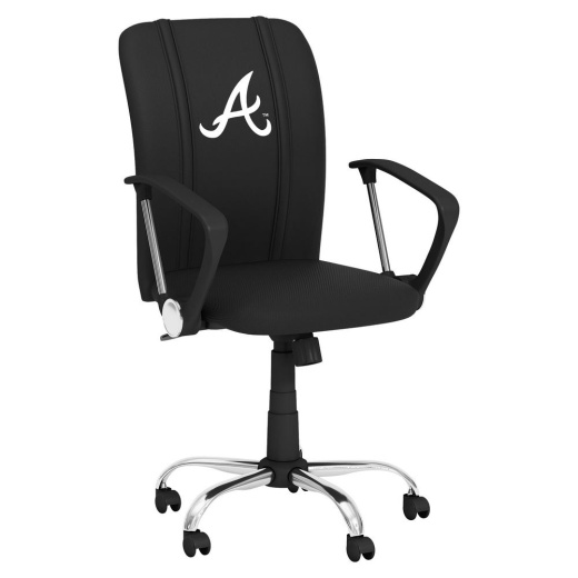 Atlanta Braves Mlb Curve Task Chair With Secondary Logo Panel