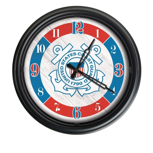 United States Coast Guard Indoor/Outdoor Led Wall Clock By Holland Bar Stool Co
