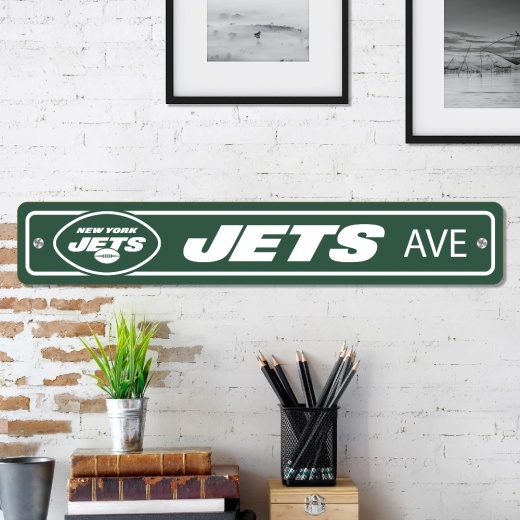 York Jets Team Color Street Sign Decor 4In. X 24In. Lightweight