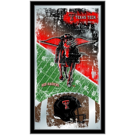 Texas Tech 15" X 26" Football Mirror By Holland Bar Stool Company