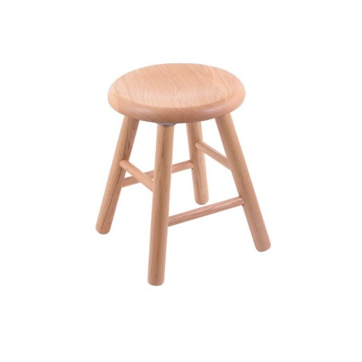 Oak Saddle Dish Swivel Stool With Smooth Legs, Natural Finish