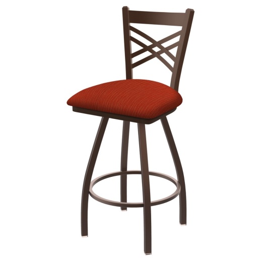 Xl 820 Catalina Swivel Stool With Bronze Finish And Graph Poppy Seat