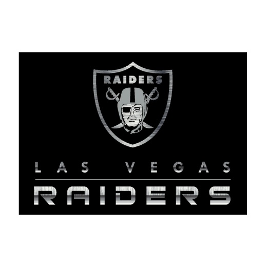 Las Vegas Raiders 4'X6' Chrome Rug