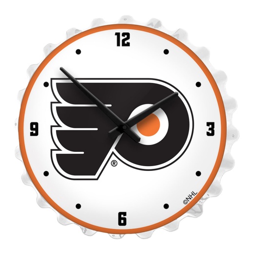 Philadelphia Flyers: Bottle Cap Lighted Wall Clock