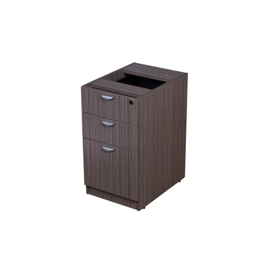 Boss Deluxe Pedestalfull, Box/Box/File, 15.5W*22D, Driftwood