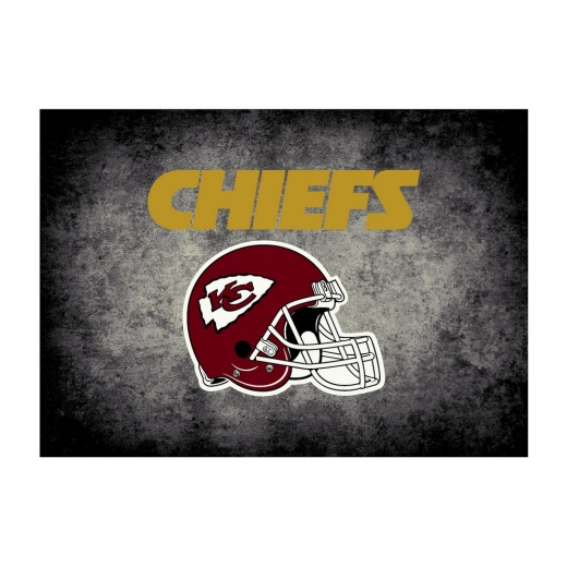 Kansas City Chiefs 4'X6' Distressed Rug