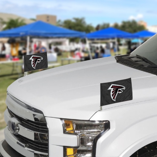 Atlanta Falcons Ambassador Car Flags 2 Pack Mini Auto Flags, 4In X 6In