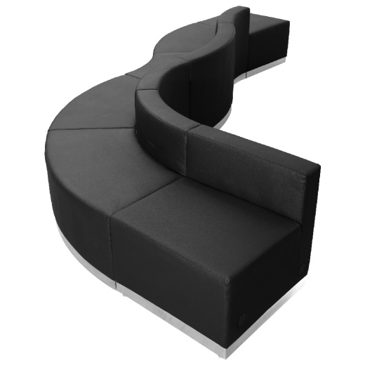 Hercules Alon Series Black Leathersoft Reception Configuration, 6 Pieces