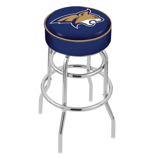 L7c1 4" Montana State Cushion Seat With Doublering Chrome Base Swivel Bar Stool By Holland Bar Stool Company