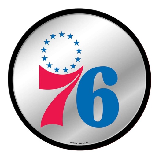 Philadelphia 76Ers: Modern Disc Mirrored Wall Sign