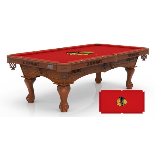 Chicago Blackhawks 8' Pool Table By Holland Bar Stool Co