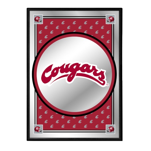 Washington State Cougars: Team Spirit Framed Mirrored Wall Sign