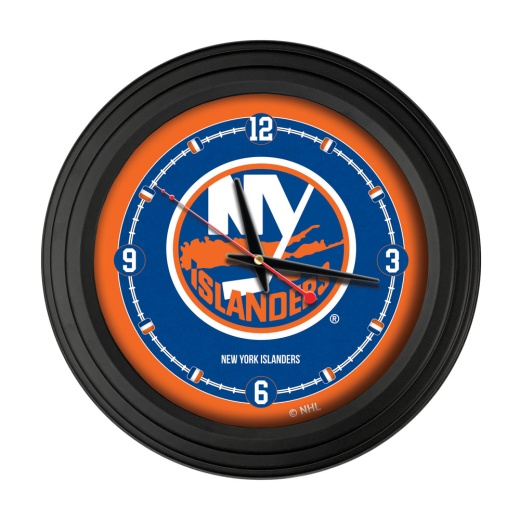York Islanders 15" Traditional Wall Clock By Holland Bar Stool Co