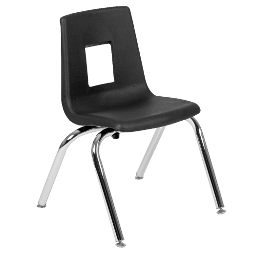 Mickey Advantage Black Student Stack School Chair 14Inch
