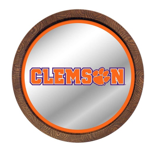 Clemson Tigers: Barrel Top Mirrored Wall Sign