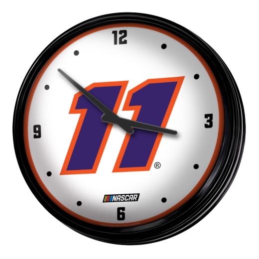 Denny Hamlin: Retro Lighted Wall Clock