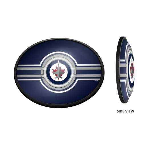 Winnipeg Jets: Oval Slimline Illuminated Wall Sign