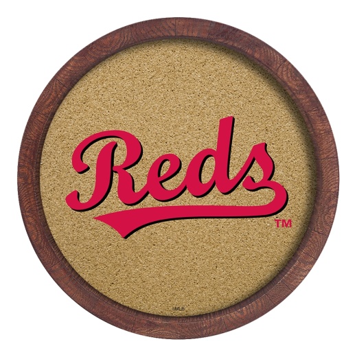 Cincinnati Reds: "Faux" Barrel Framed Cork Board