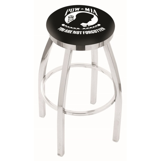 L8c2c Chrome Pow/Mia Swivel Bar Stool With Accent Ring By Holland Bar Stool Company