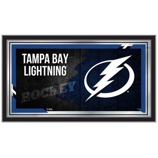 Tampa Bay Lightning 15" X 26" Hockey Collector Mirror By Holland Bar Stool Company