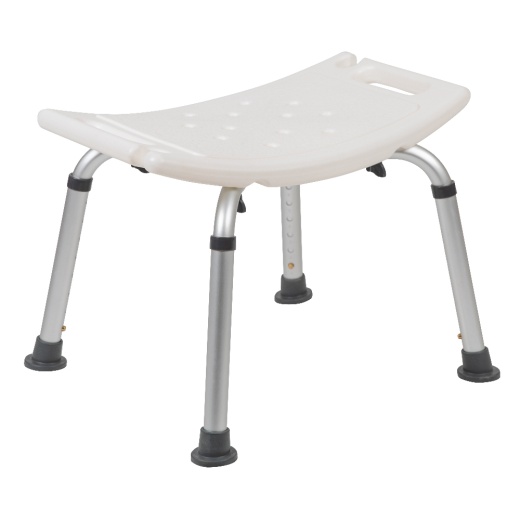 Hercules Series Toolfree And Quick Assembly, 300 Lb. Capacity, Adjustable White Bath & Shower Chair With Nonslip Feet