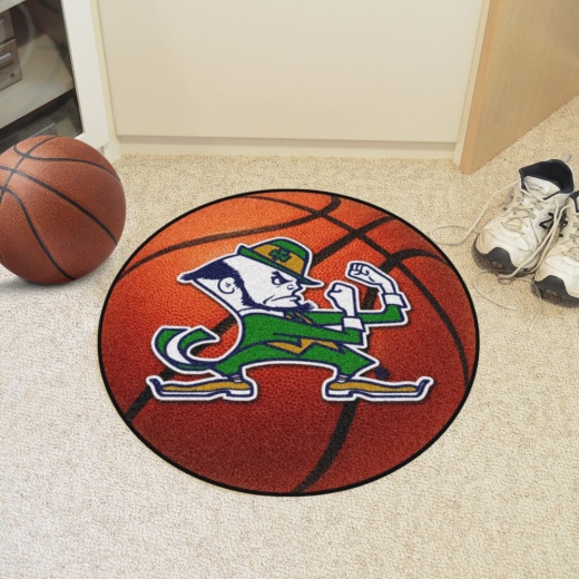 Notre Dame Fighting Irish Basketball Rug 27In. Diameter, Leprechaun
