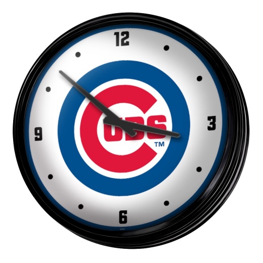 Chicago Cubs: Retro Lighted Wall Clock