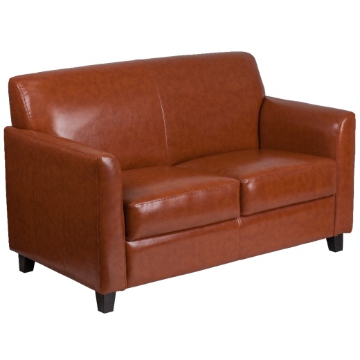 Hercules Diplomat Series Cognac Leathersoft Loveseat