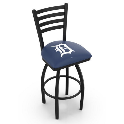 L014 Detroit Tigers Swivel Stool With Black Wrinkle Finish By Hbs