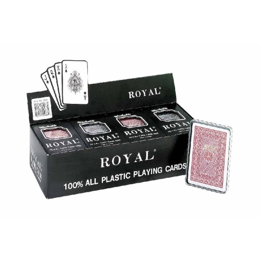 Royal Plastic Bridge Size Cards (12 Decks)