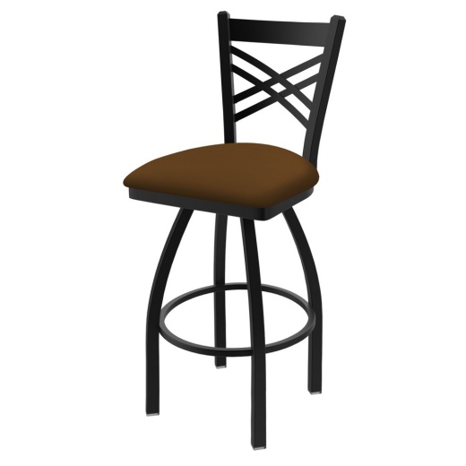 820 Catalina Swivel Stool With Black Wrinkle Finish And Canter Thatch Seat