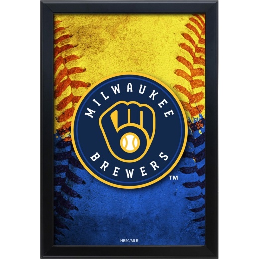 Milwaukee Brewers 15.75" X 23.5" Led Snap Frame Lightbox By Holland Bar Stool Company