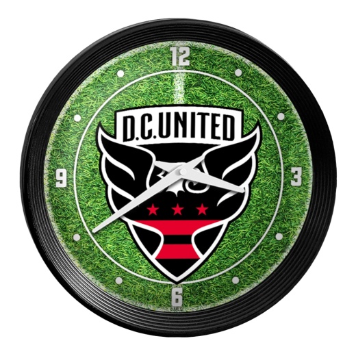 D.C. United: Pitch Ribbed Frame Wall Clock