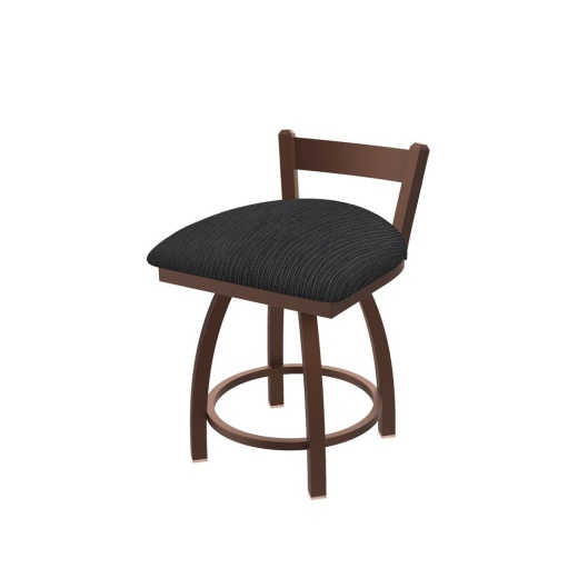821 Catalina 18" Low Back Swivel Vanity Stool With Bronze Finish And Graph Anchor Seat