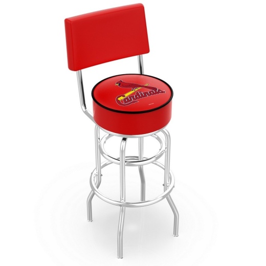 L7c4 St. Louis Cardinals Doubleing Swivel Stool With Chrome Finish By Hbs